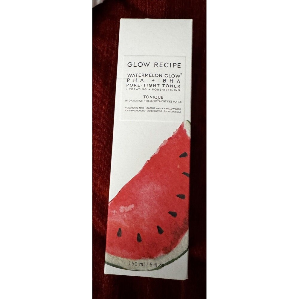 NIB Glow Recipe Watermelon Glow PHA + BHA Pore-Tight Toner 5. oz. / 150 mL